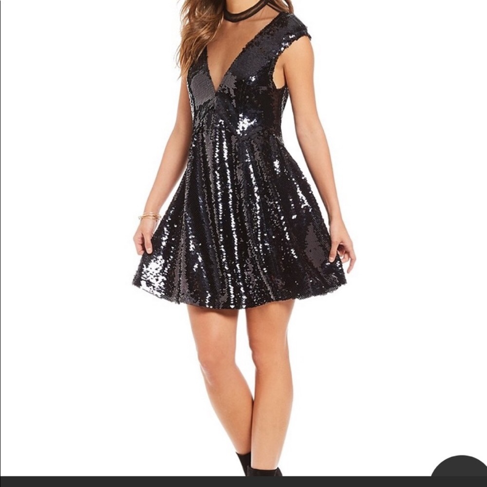 Midnight Navy Sequins Dress